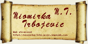 Miomirka Trbojević vizit kartica